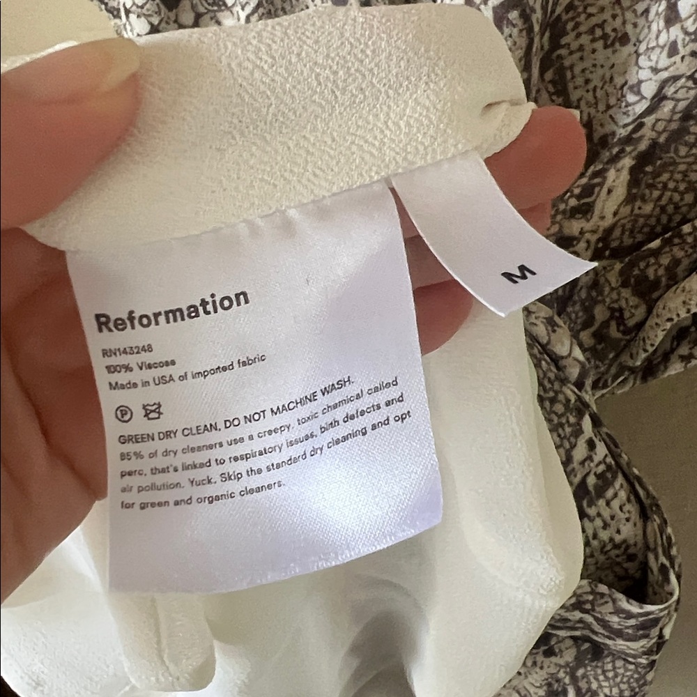 Reformation Monica Python Snake Mini Wrap Dress - image 7